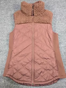 prAna Vest Womens Medium Brown Full Zip Sherpa Lined Quilte Esla Hike 13202332 - Picture 1 of 11
