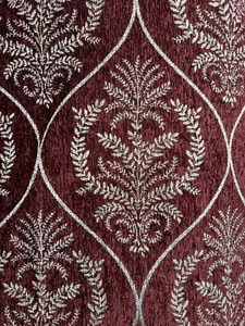 5 colors Damask fabric silver pattern on chenille 60" wd upholstery sold by yard - Picture 1 of 20
