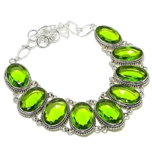 Wonderful Peridot Gemstone Handmade 925 Sterling Silver Healing Jewelry Necklace - Picture 1 of 6