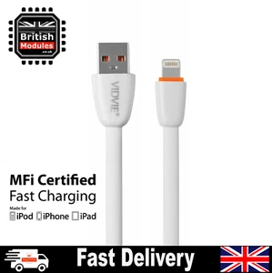 MFi-Certified Lightning Cable Charger for iPhone 11 X XR XS Max SE iPad 8 7 6 5 - Picture 1 of 5