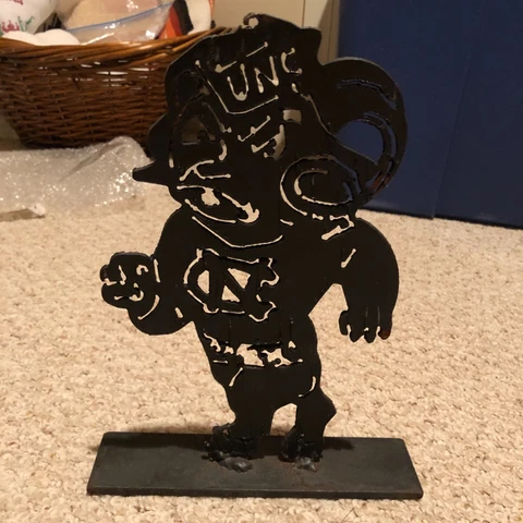 Rare Custom Metal UNC Tar Heels Ram Mascot! 1/1! 10 inches! Great vintage piece! Cover