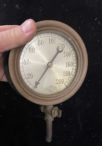 Viktorianisches Dampfdruckmessgerät Pittburgh Guage & Supply Co PA Messing & Gusseisen - Bild 1 von 9