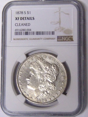 NGC XF Detail 1878-S Morgan Silver Dollar San Francisco Mint #6916280-004 - Image 1 of 3