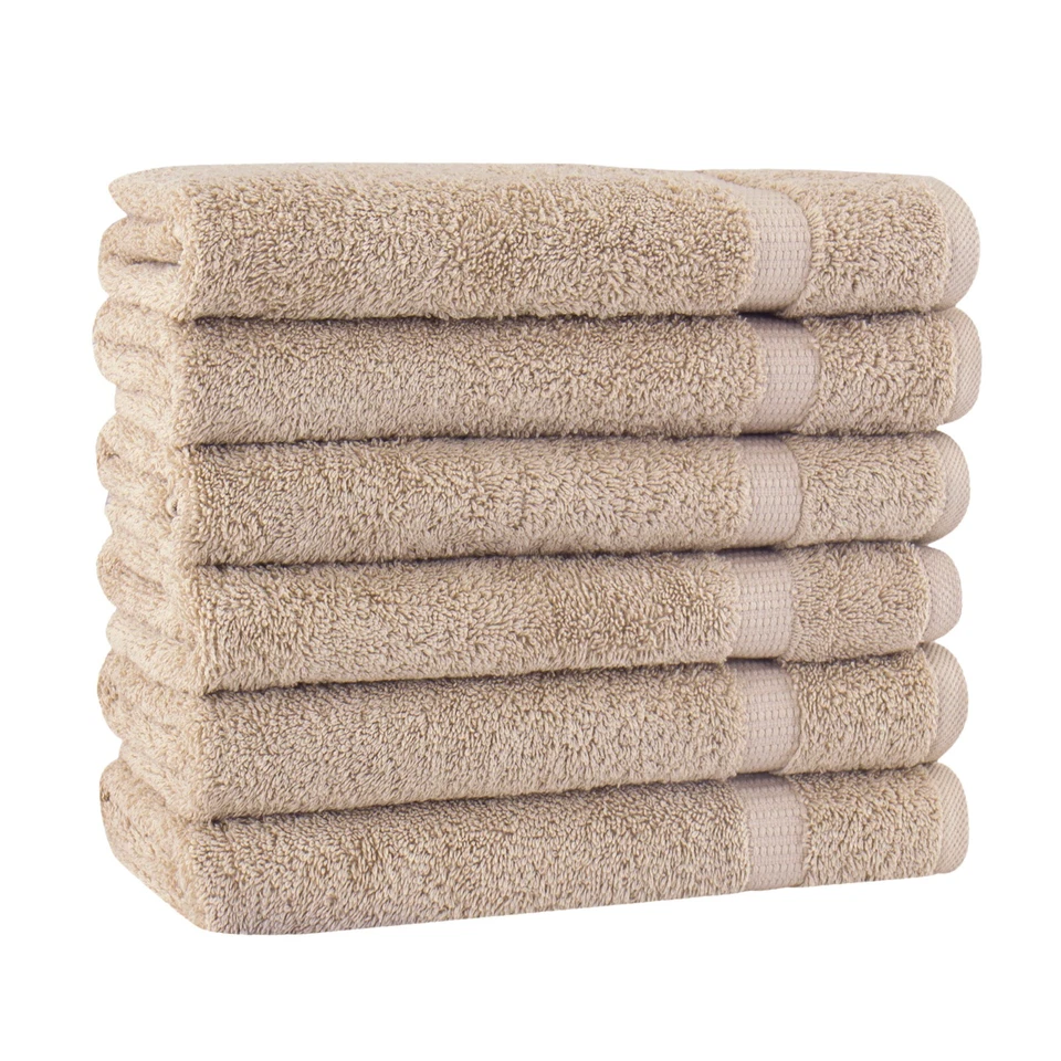 Turkish Hotel Collection Soft Absorbent 6 pc Hand Towel Set Quick Dry Cotton - Image 1 of 1