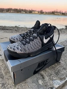 Great Condition - Nike Kevin Durant KD9 Mic Drop 2016 Size Black and White - Picture 1 of 5