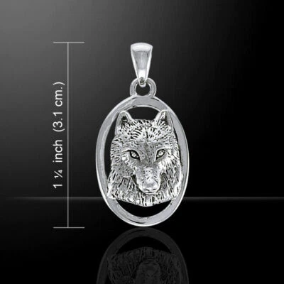  Wolf Pendant .925 Sterling Silver by Peter Stone, designed by Ted Andrews - Image 1 of 4