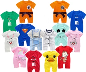 Newborn Infant Baby Boy Girl Kids Cotton Romper Jumpsuit Bodysuit Clothes Outfit - Picture 1 of 24