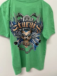Sturgis 2016 Rally Week 76th Black Hills Grafikdruck Shirt Biker grün L 0824 - Bild 1 von 7