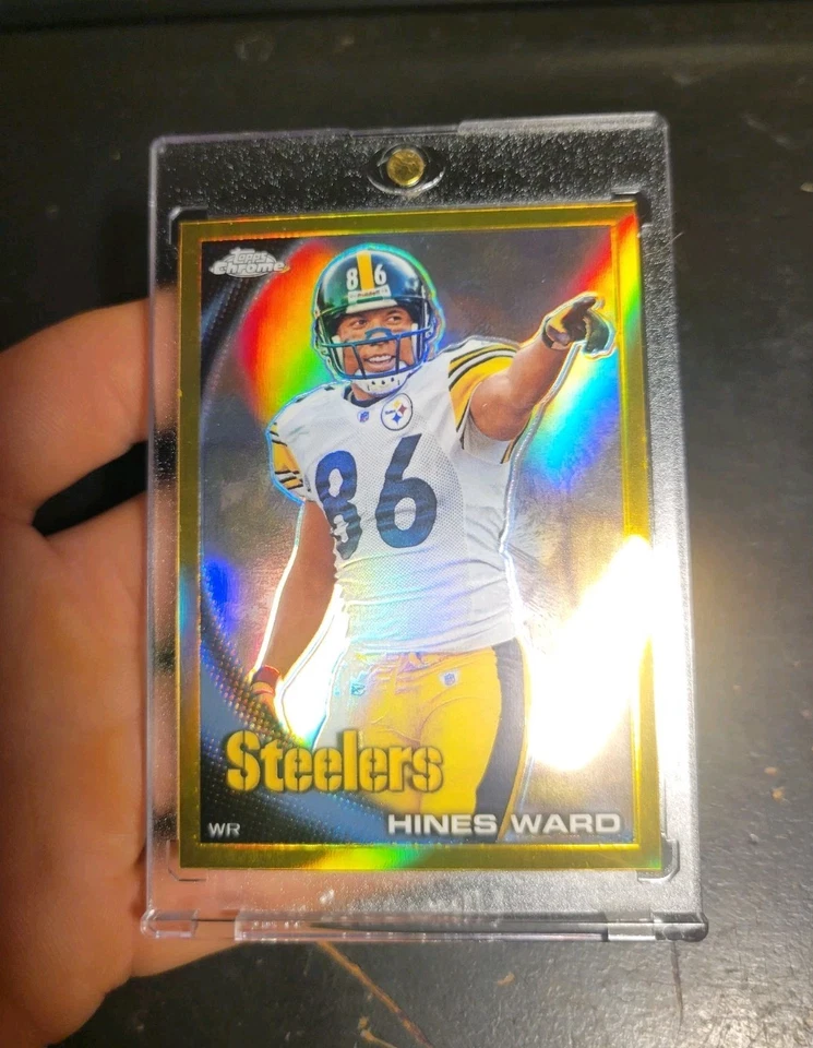 Hines Ward 2010 Topps Chrome Gold Refractor 1/50 First Copy! Steelers  - Image 1 of 4