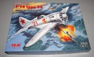Soviet I-16 Type 24 WWII Fighter ICM 1/48 Complete & Unstarted. - Picture 1 of 2