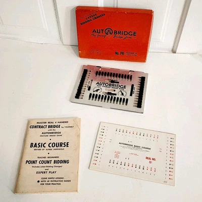 Auto Bridge Play Yourself Game Vintage 1957 Deluxe Pocket Model No. PB - Image 1 of 4