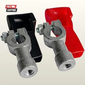 Ampper 3/8"-16 Thread Female Lead Top Post to Side Post Terminal Adapters new - Picture 1 of 4