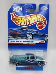 1998 Hot Wheels #663 First Editions 26/40 CUSTOMIZED C3500 Green Short FatStripe - Picture 1 of 2