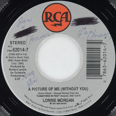 LORRIE MORGAN A Picture Of Me (Without You) RCA 07863 62014-7 EX- 45rpm 7" 1991 - Image 1 of 4