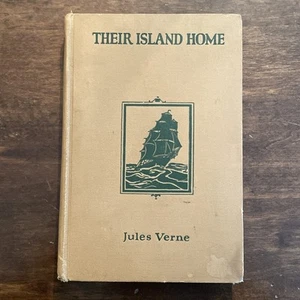 Their Island Home by Jules Verne - 1924 Grosset & Dunlap Antique Hardcover - Picture 1 of 20