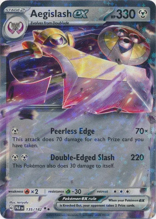 Holo Aegislash ex 135/182 Double Rare SV04: Paradox Rift - Image 1 of 1