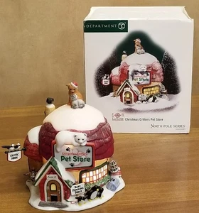 Dept 56 CHRISTMAS CRITTERS PET STORE Elfland North Pole Series W/ Light SET ! - Picture 1 of 13
