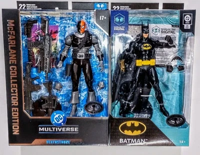 DC McFarlane Edición Coleccionista Deathstroke Edición Platino y DC Direct Batman  Foto 1 de 2