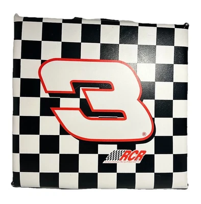 Cojín de asiento a cuadros blanco y negro raro Nascar memorabilia Dale Earnhardt Jr. #3 Foto 1 de 4