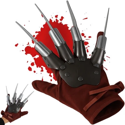 Freddy Krueger Glove Halloween Nightmare Killer Claw Glove Costume Accessory - Image 1 of 4
