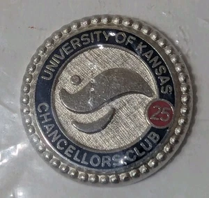 Brand New University of Kansas Chancellors Club Donor Pin 25 New in Sealed Bag - Picture 1 of 5