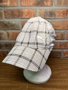 Puma Plaid White Grey Black Large Flexfit Hat - Picture 1 of 7