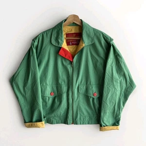 Vintage Winning Edge London Fog Zip Jacket Medium Regular Green Red Yellow - Bild 1 von 9