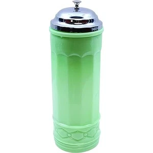 Tablecraft HJ714 Straw Jar with Metal Lid, Green - Picture 1 of 3