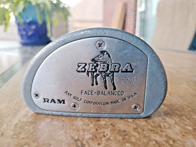 Ram Zebra Mallet Putter Face-Balanced 35.5”Right Hand Gray Black White - Image 1 of 4