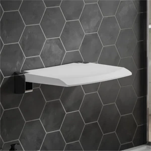 HiB Stylish Foldable Compact Shower Seat ACSSWHI01 - up to 120k (18 Stone) - Picture 1 of 4