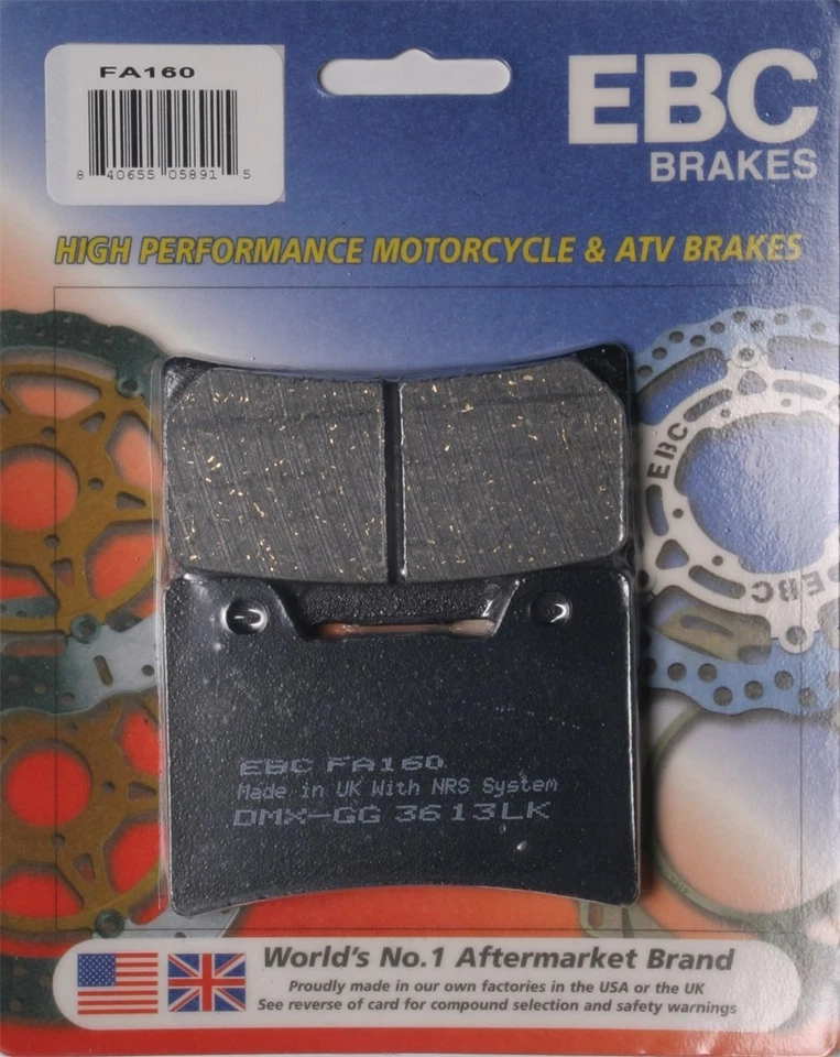 EBC - FA160 - Pastillas de freno delanteras orgánicas YAMAHA FJ 1200 A 92-93 Foto 1 de 1