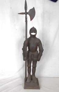 ANTIKER WERKZEUGHALTER GUSSEISEN RITTER KAMIN 19. JAHRHUNDERT - Bild 1 von 14