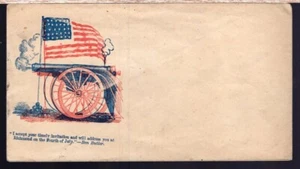 Bürgerkrieg Patriotische Abdeckung US Flagge Kanone. B.Butler Response. Farbfehler fehlt - Bild 1 von 2