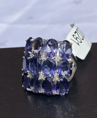 NYC II Sterling Silver Shades of Iolite & Diamond Ring  NWT  Size 7 - Image 1 of 4