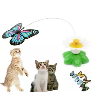 Fun Pet Electric Rotating Butterfly Toy For Cat Training Interactive Toys M - Picture 1 of 9