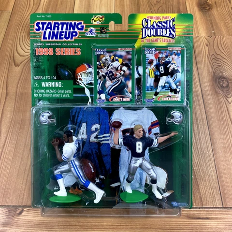 Starting Lineup 1998 Classic Doubles NFL Emmitt Smith Troy Aikman Action Figures Cover