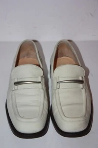 KENZO Mocassins Vintage Tout Cuir Blanc Crème Larges T 7 US / 40 EUROPE BE - Imagen 1 de 8