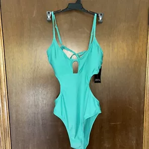 Traje de baño No Boundaries grande verde pierna alta elegante nuevas etiquetas juniors 11-13 - Imagen 1 de 4