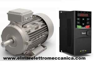 Motore Elettrico 0,25 HP 0,18 KW + Inverter MONOFASE regolatore potenziometro - Foto 1 di 1