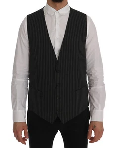 DOLCE & GABBANA Vest Waistcoat Gray Wool Stretch Gilet IT52 / US42 / XL RRP $360 - Picture 1 of 8