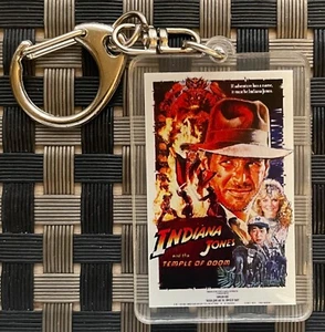 Indiana Jones and the Temple of Doom Keychain Mini Movie Poster Acrylic FRE POST - Picture 1 of 6