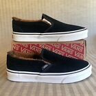 Vans Unisex Classic Slip-On Shoes Sherpa Lined Black Suede Marshmallow M 7 W 8.5