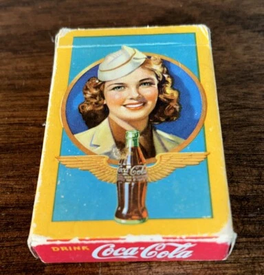 Rare 1940's, WWII, Coca-Cola, Complete Deck of Playing Cards. - Image 1 of 4