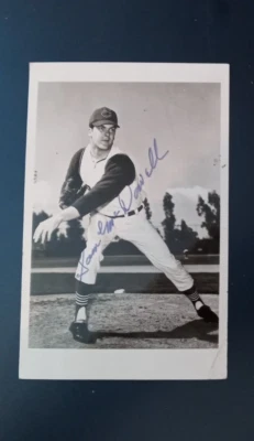 Sam McDowell Autographed Black and White Glosy 5 x7 Postcard - Image 1 of 2