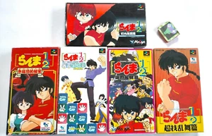 Lotto 5 SFC Ranma 1/2 Nintendo Super Famicom Rumiko Takahashi Giappone gioco SNES - Foto 1 di 24