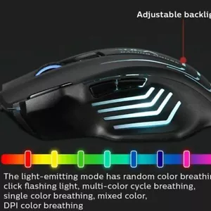 AULA 6400 Wired Gaming Mouse With Fire Key For PC Computer FPS Gamer Mice - Picture 1 of 11