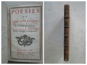 POESIES de Louis de SANLECQUE. Harlem, 1726. Père Lachaise, Pontchartrain. - Picture 1 of 20