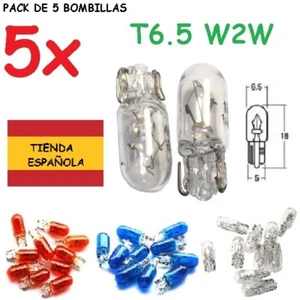 5x BOMBILLA HALOGENA T6.5 1.7W W2W COCHE MOTO TABLERO RELOJ CUADRO MARCADOR - Imagen 1 de 10