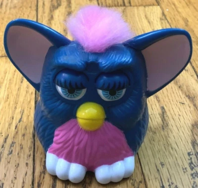 McDonald's 3" Furby de plástico azul con ojos móviles - 1998 Foto 1 de 3