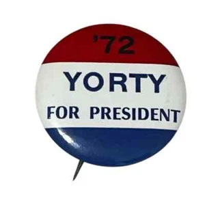 Sam Yorty 1972 para presidente vintage demócrata campaña primaria botón A16 - Imagen 1 de 3